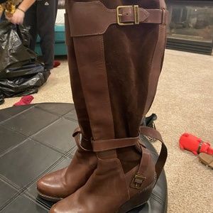 Cole Haan Brown suede and leather boots with Nike Air technology